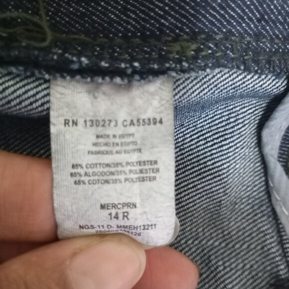 Merona Womens Dark Wash DenimCropped Jeans 14R Stretch - Picture 4 of 10